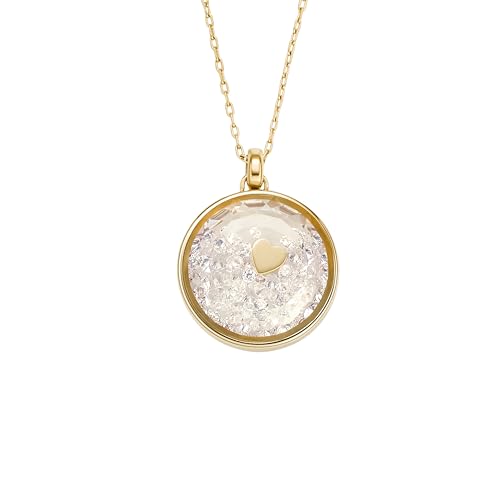 Image of Fossil Women's Gold-Tone Stainless Steel Pendant Chain Necklace for Women