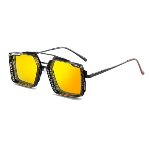 Lunettes de soleil Steampunk carrées pour homme au style vintage et punk chic