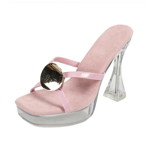 Talons hauts pour femmes YZCIS sandales plateforme transparentes de mariage