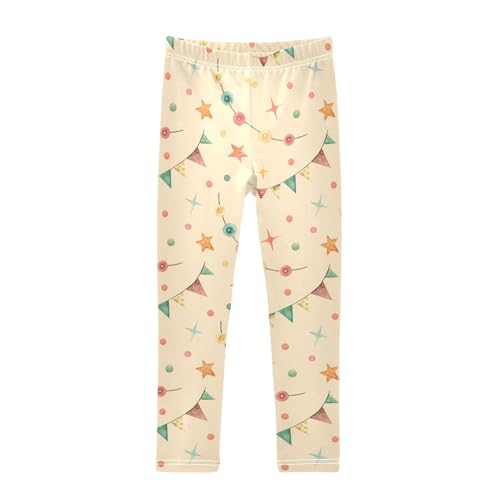 Ribbons Gifts Girls Leggings,Workout Leggings for Girls Toddler Athletic Legging Size for 3-10T