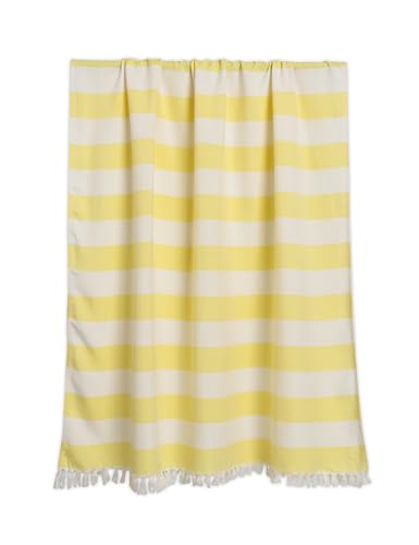 Image of 100% Bamboo Extra Large Bath Towel Highly Absorbent, Spa-Soft & Lightweight, Towel for Daily Use, Beach, Gym, Pool, Travel and Yoga | 33 x 63 Inches (Butter Yellow)