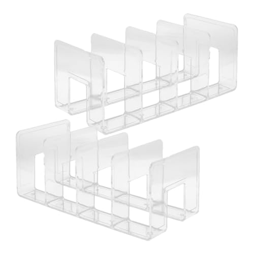 Étagère de bureau multifonction 4 compartiments Healvian en ABS transparent - 8
