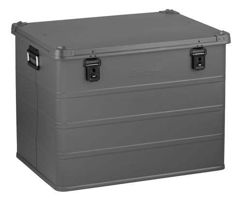 Enders® Aluminiumbox Vancouver L Grey, 236 Liter, Industriebox, Transportbox, Universalbox, Gummidichtung, stabil, robust, Staub- und Spritzwasserschutz, Werkzeugkiste, Campingbox, grau #1356