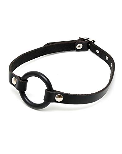 Mordaza con anillo Rimba Bondage Play restrictiva para BDSM negro
