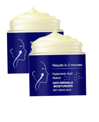 Crema hidratante de retinol con ácido hialurónico, antiarrugas y reafirmante para rostro y cuello. Reduce las líneas de expresión y deja la piel radiante. Uso diurno y nocturno