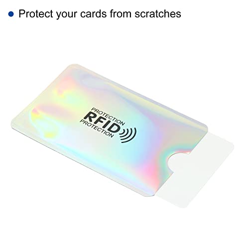 RFID Blocking Colorful Credit Card Sleeves,30 Pack Contactless Protector Holder for NFC Purse, 5 Colors3