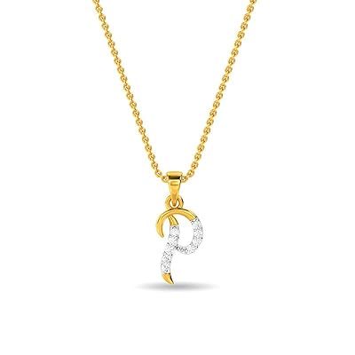 KISNA Alphabet Diamond Gold Pendant for Women El Salvador Ubuy