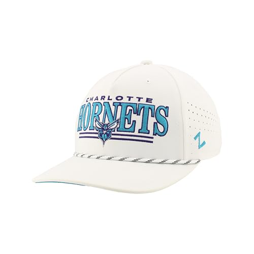 Charlotte Hornets NBA Officially Licensed Rope Hat Snapback Performance Regalia White