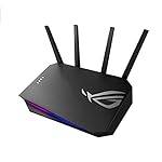 ASUS ROG Strix GS-AX3000 WiFi 6 Extendable Gaming Router, Gaming Port, Mobile Game Mode, Port Forwarding, VPN Fusion, Aura RGB, Subscription-Free Network Security, Instant Guard, AiMesh Compatible
