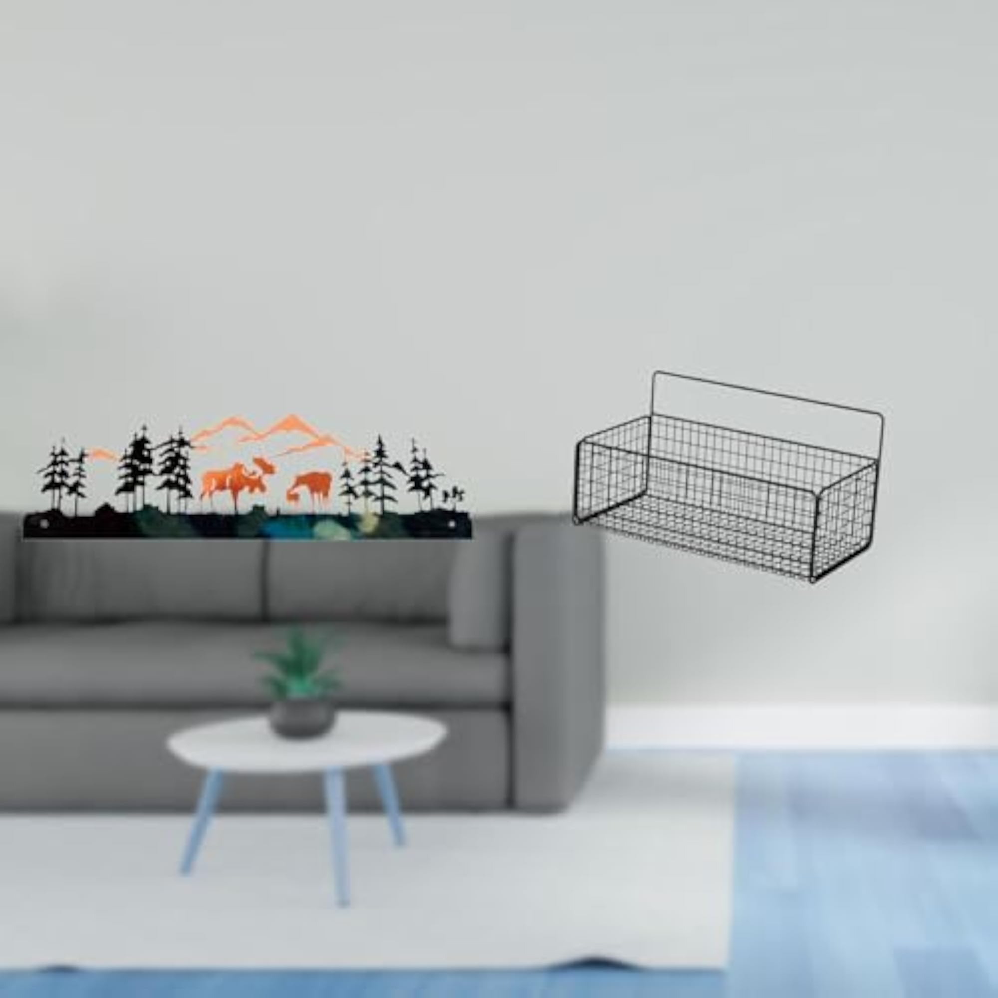 Deer Sculpture Hanging Basket Organizer