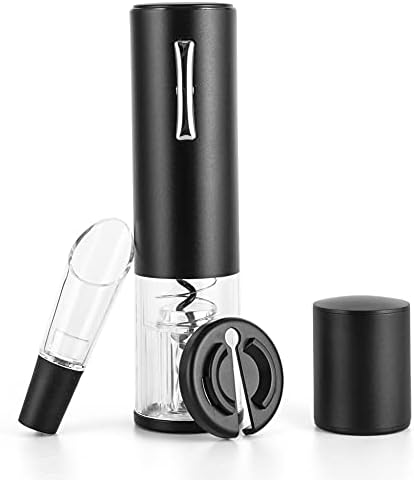 CIRCLE JOY Electric Wine Opener Set, Automatic Corkscrew, Rechargeable Wine Bottle Opener, Wine Opener Gift Set with Foil Cutter, Vacuum Wine Stopper and Aerator Pourer, 4 in 1, Stainless Steel