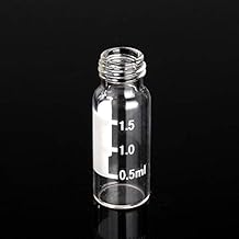 Autosampler Vials,2mL Clear Sample Vials with Write-on Spot and Graduations,Screw top 9-425 Thread Finish,12mm ID x 32mm LPack of 100