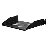 Material powder: coated steel Rack Shelf 10\" 1U, 150mm, Black