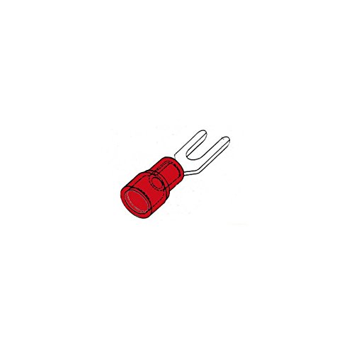 VellemanFRY4 Forked Spade, 240 V, Red, 4.3 mm