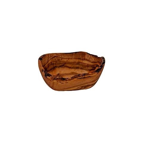 Rustic soap dish, soap holder, made of real olive wood, decorative for the bathroom, approx. 14 x 9 x 7 cm Cover