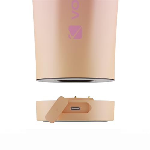 Image of VOLTRX ChillMix Shaker Bottle Insulated Stainless Steel - USB C Rechargeable Electric Protein Shake Mixer, Shaker Cups for Protein Shakes and Meal Replacement, Sunset Rose, 16 oz