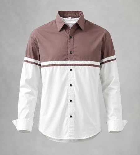 Image of Afflatus Men's Stylish Cotton Casual Shirt | Full Sleeve Button-Down Shirt | Comfortable Breathable Fabric | Perfect for Casual Office and Outing Wear