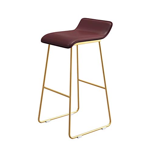 Tabouret de bar de cuisine marron avec dossier pour chaise haute maison
