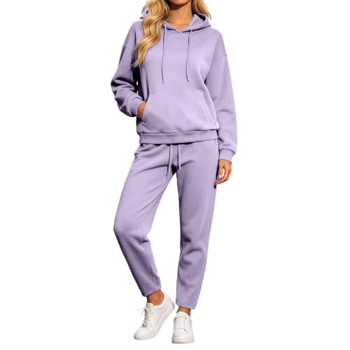 Chandal de jogging para mujer con sudadera con capucha y pantalones casuales de invierno