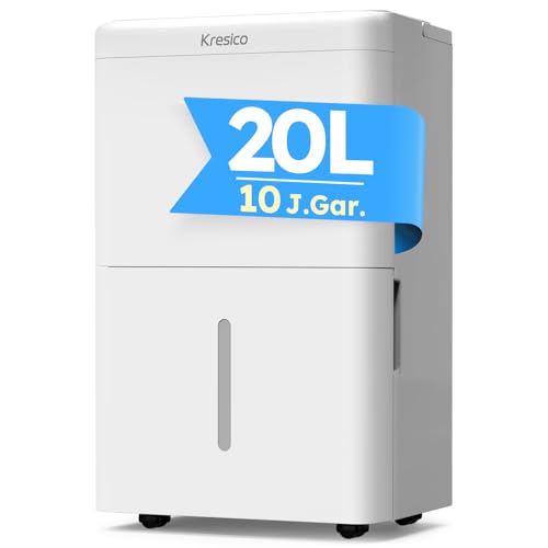 Kresico Luftentfeuchter elektrisch 20L, Entfeuchter elektrisch, Luftentfeuchter Keller für Räume bis zu 150m³/50m², Raumentfeuchter elektrisch...