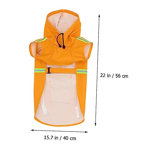 Imperméable réfléchissant en nylon protégeant les grands chiens de la pluie - 4
