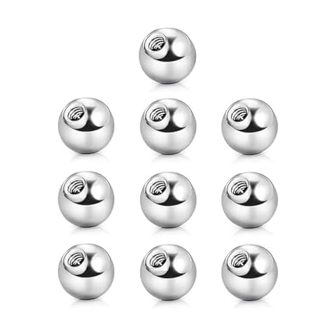 XXLKVSK 10pcs Stainless Steel Piercing Balls Cover