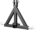 YITAMOTOR 3 Point Trailer Hitch with 2" Receiver, Category 1 Tractor Drawbar Hitch Adapter, Fits Kubota, John Deere, BX, LM25H, WLM, NorTrac, Yanmar, Kioti, Cat Tractors