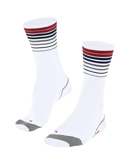 FALKE BC Impulse Reflect U So hilo funcional antiampollas 1 par, Calcetines de ciclismo Unisex adulto, Blanco White 2008, 46-48