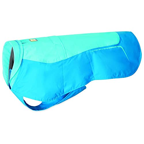 RUFFWEAR Hundejacke „Vert“, Wasserdichter Hundemantel – Atoll-Blau, XL