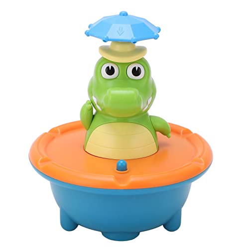 Generic Crocodilien à Jet d'eau, Fontaine Lumineuse avec 5 Modes de Pulvérisation, Jouet de Bain pour Salle de Bain et Piscine (Orange)