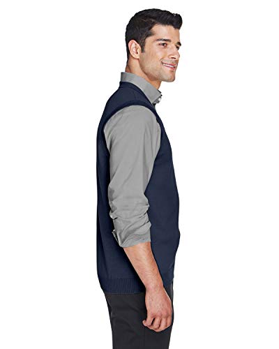 Devon & Jones Men's V-Neck Vest (D477) -NAVY -2XL4