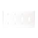 Leviton 001-88012 Four Gang White Four Toggle Wallplate