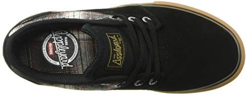 Image of Globe Men's Mahalo Shoe, Black /Gum /Plaid, 11.5 Medium US