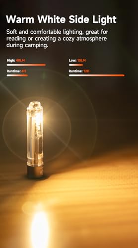 Lampe de poche EDC 400 lumens rechargeable noire avec lumière UV et latérale - 5