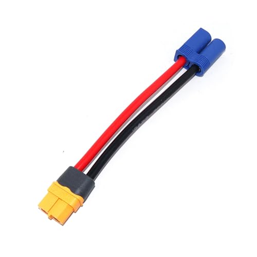 Adaptador conector macho XT60 a hembra EC5 con cable 10cm miniatura 2