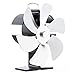 DFFH Ventilatore per Stufa 6 Lame Ventilatore per Camino A Legna Funzionamento Silenzioso Ecologico Circolante Aria Calda Alimentato A Calore Ventilatore Stufa per Gas/Pellet/Tronco Bruciatore,Argento