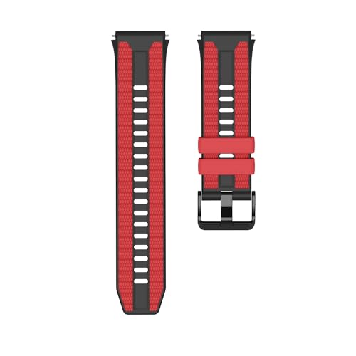 [XGYOMVB] ���j�o�[�T�� 22mm �V���R�� �c�[�J���[�X�g���b�v Watch Ultimate 2/GT 6 Pro �o���h WATCH 5 4/GT 5 4 46mm �u���X���b�g�E�H�b�`�o���h(Red black,Ultimate 2 1)