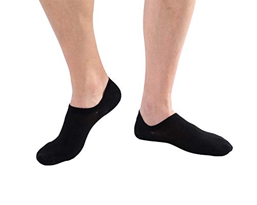 SIXDAYSOX Low-Cut No-Show Socks Cotton for Men & Women Non Slip Odor-Resistant Ankle Socks Size 6-11 Pack of 8 Black
