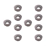 Contenuto della confezione: la confezione contiene 10 inserti di tornitura in metallo duro RPMT08T2M0E-JS BP1125, dimensionati secondo le tasche RPMT08 standard e compatibili con frese in stile RPMW08 per una rapida sostituzione su torni e teste di fresatura.