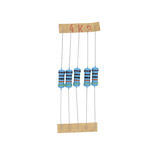 HUABAN 100PCS 1 Watts 1W 4K3 Ohm 1% Metal Film Resistor