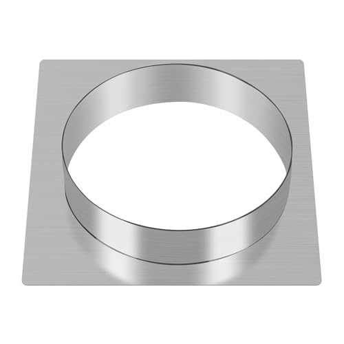 10" Inch Duct Connector Flange: Mineye Galvanized Steel Duct Flange for HVAC Connector, with Square Spigot Wall Plate – Dryer Vent Adapter and Mounting Plate, HVAC Systems, Airflow Management