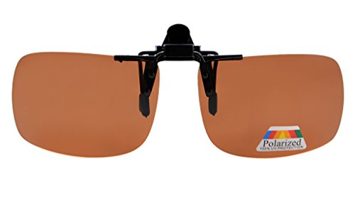 Eyekepper Rectangular Flip up Polarized Clip-on Sunglasses