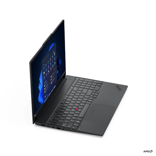 Image of Lenovo ThinkPad E16 AMD G3, AMD Ryzen 7 250, 16 WUXGA, W11 P, 16.0GB, 512GB SSD, AMD Radeon 780M,Wired Ethernet, FPR, 5MP RGB, Backlit, Black with Number Pad-English (US)