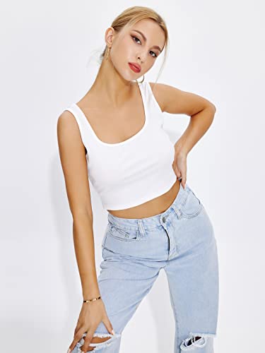 Image of Shasmi Women Crop Top, Ribbed, Stylish Tank Top, Soft and Comfy Fabric has Some Stretch