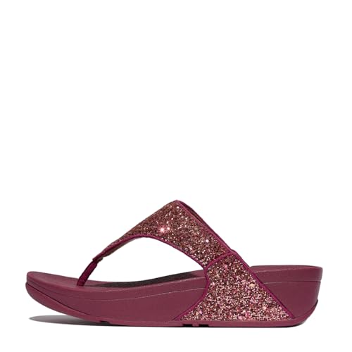Image of FitFlop Lulu Multi-Tonal Glitter Toe-Post Sandals