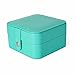 JJZXD Kleine Uhr Lippenstift Aufbewahrungsbox Frauen Geschenk PU Leder Reise Schmuck Organizer (Color : C)