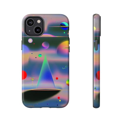 Coque rigide iPhone 14 Plus antichoc motif abstrait
