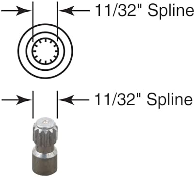 Truth TH 24000 11/32 in. Spline Bronze, Entrygard Cover Entry Gard Th24000 Dual Arm Crank Handle 5-1/4 in L 1-1/8 in W, Plastic