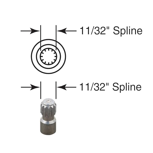 Truth TH 24000 11/32 in. Spline Bronze, Entrygard Cover Entry Gard Th24000 Dual Arm Crank Handle 5-1/4 in L 1-1/8 in W, Plastic