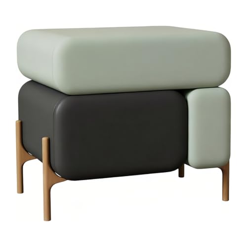 YHxFlux Dormitorio Mesa de Noche Mesita de Noche Tres cajones con Patas Delgadas Panel Suave for Almacenamiento en Dormitorio(Green,Pequeño)